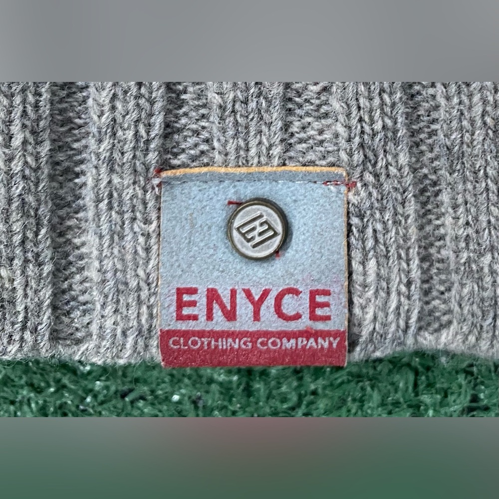 Vintage 90’s Enyce 100 % Wool Fair Isle Patterned Knit Sweater Men’s Size Large - Picture 4 of 7